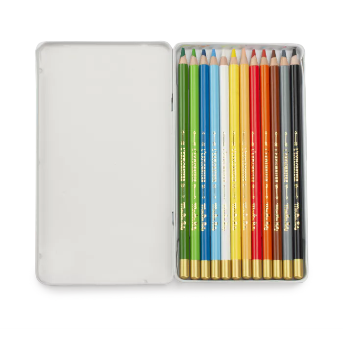 12 crayons de couleurs L'explorateur - Le jardin du moulin