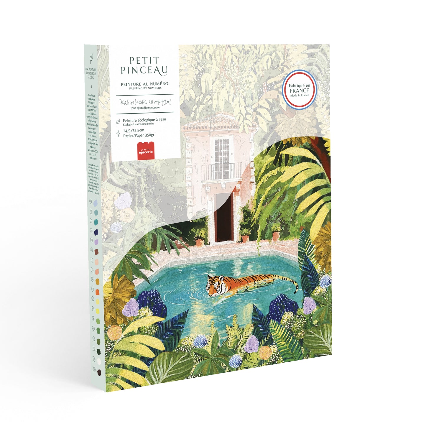 Coffret peinture au numéro - Tiger Relaxing In My Pool
