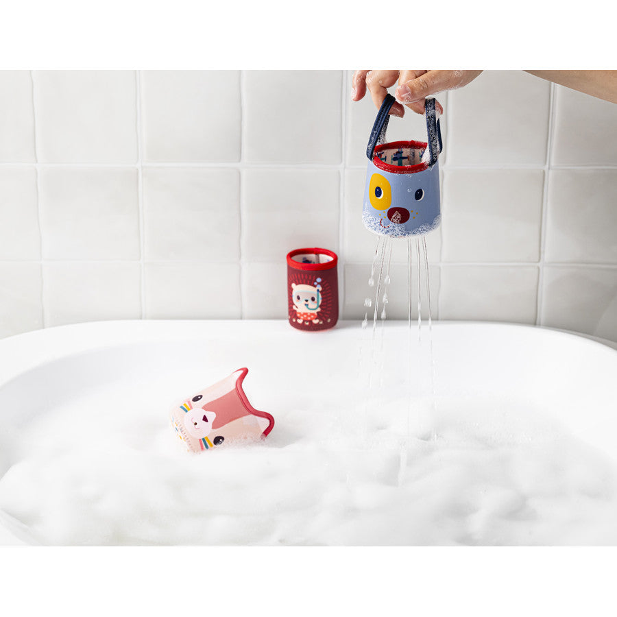 3 gobelets de bain