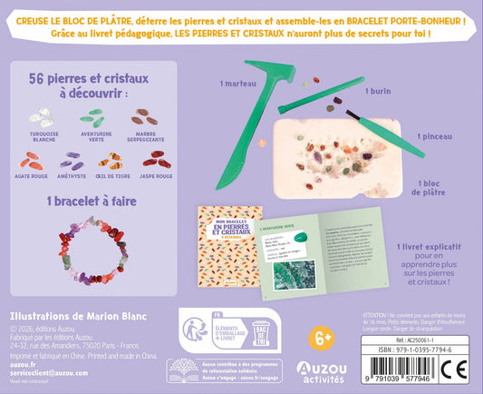 Auzou activites - Mon bracelet en pierres et cristaux