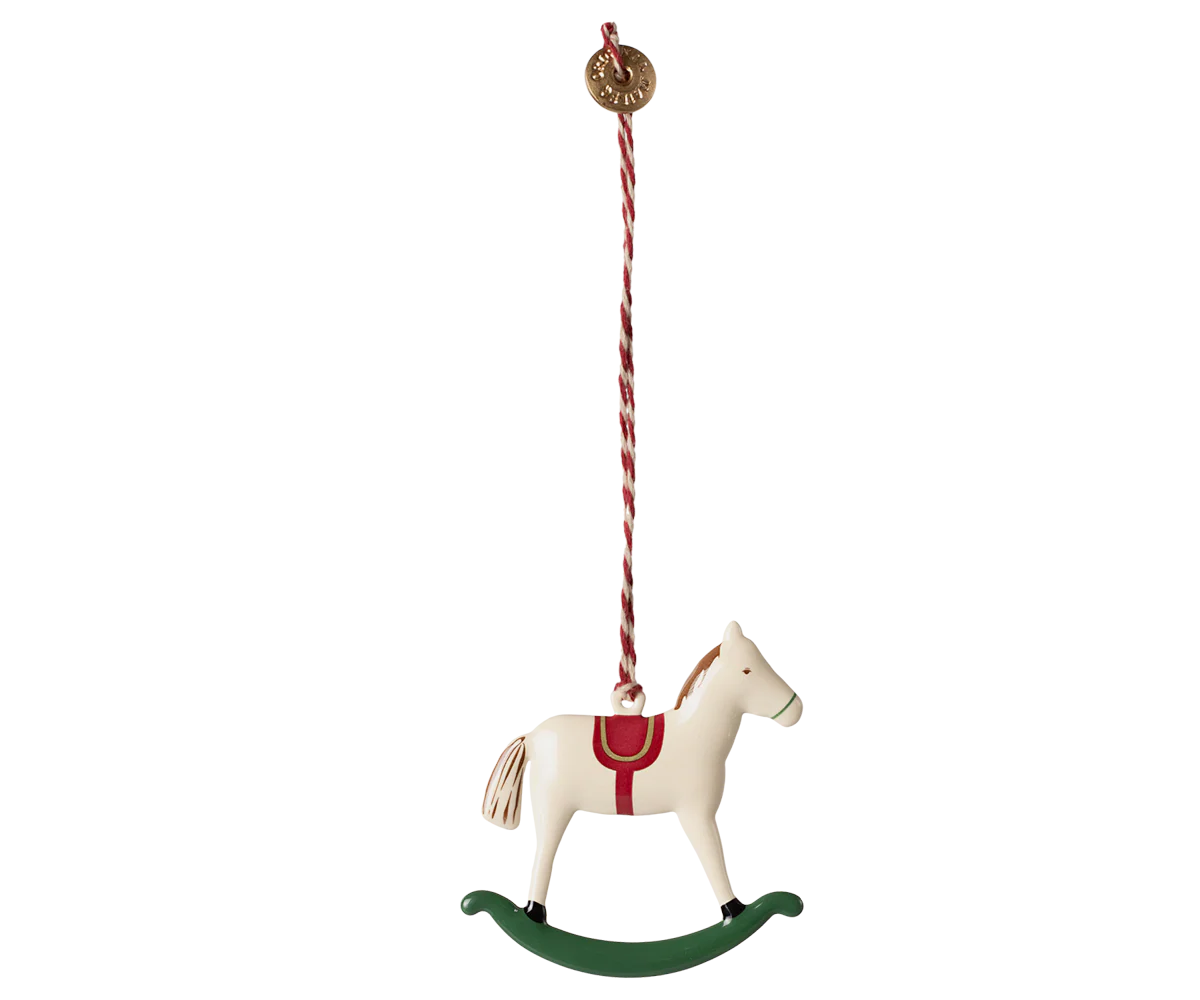 Metal ornament - cheval à bascule maileg