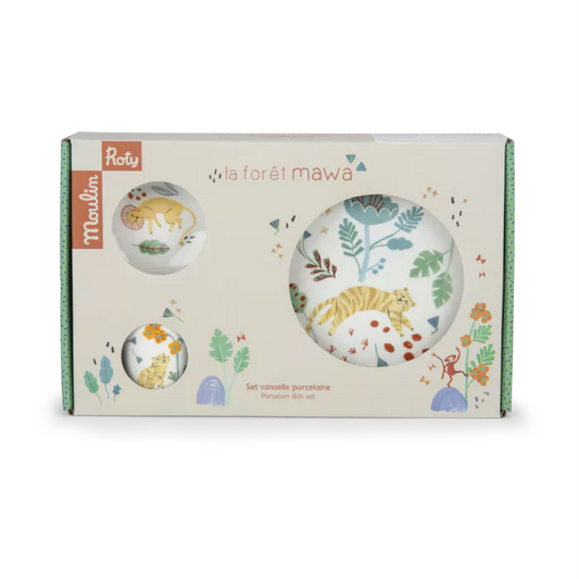 Set vaisselle porcelaine - La forêt Mawa
