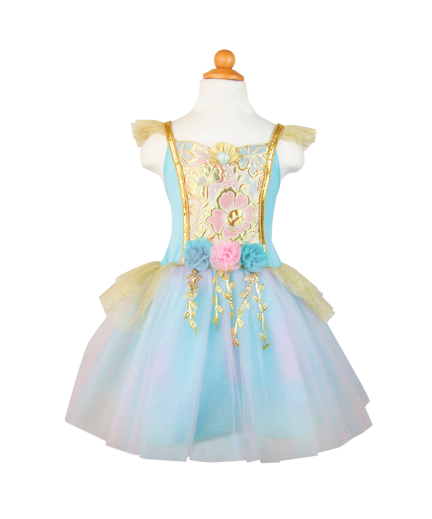 Robe sirène Great Pretenders holographique bleu queue-de-poisson enfant 5-6 ans