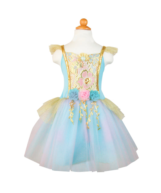 Robe sirène Great Pretenders holographique bleu queue-de-poisson enfant 5-6 ans