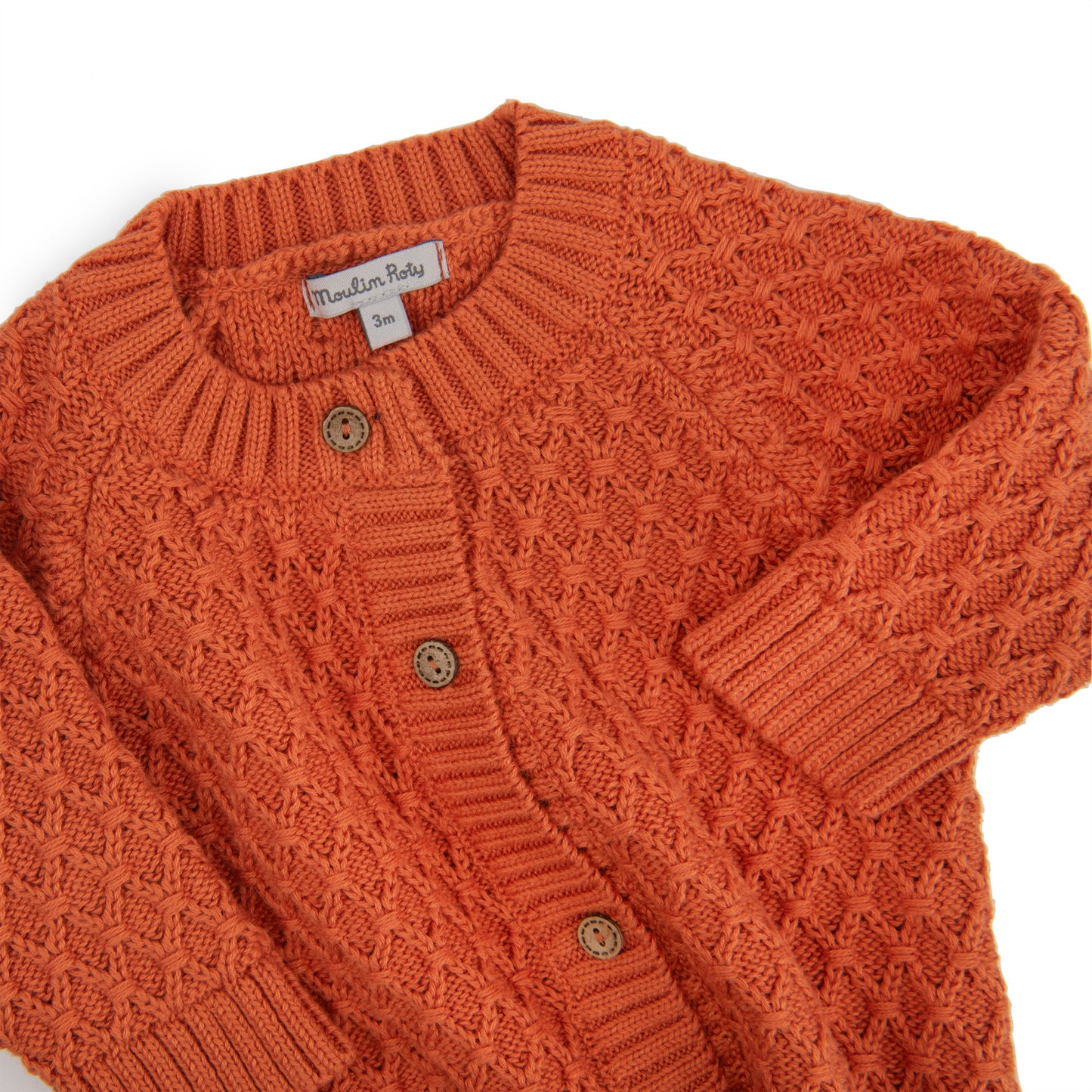 NOLWENN - Cardigan terracotta - La Jungle Merveilleuse