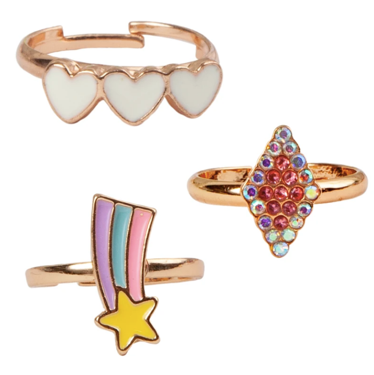 Bagues boutique - Heart Star 3pcs