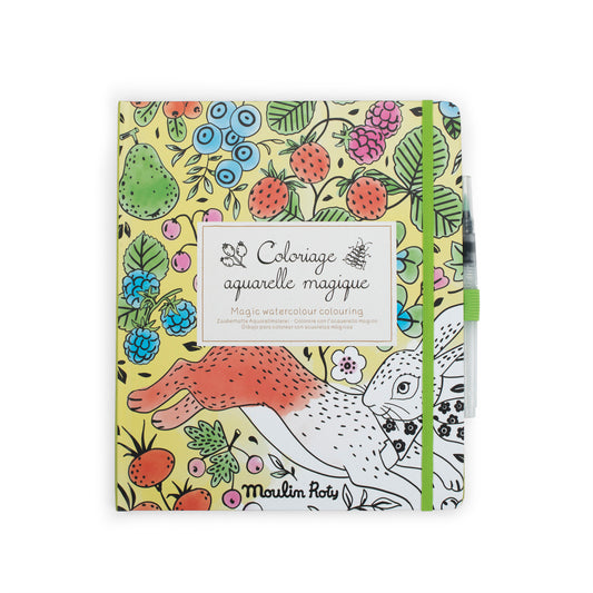 Cahier de coloriage aquarelle magique - Le jardin du moulin