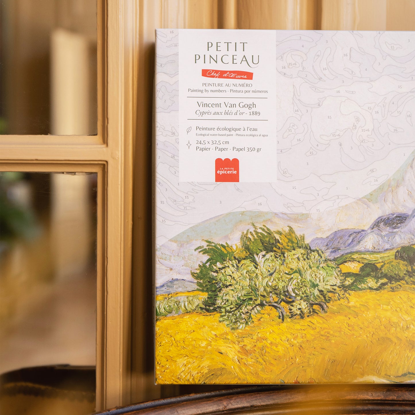 Coffret peinture au numéro - Cyprès aux blés d’or - Van Gogh