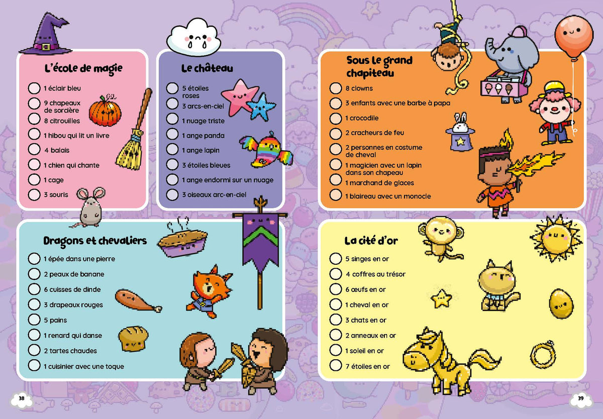 Mon cherche et trouve kawaii - Jolie licorne