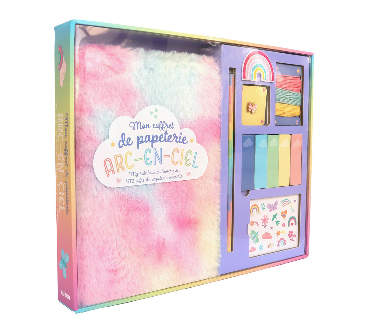 Mon coffret papeterie arc-en-ciel