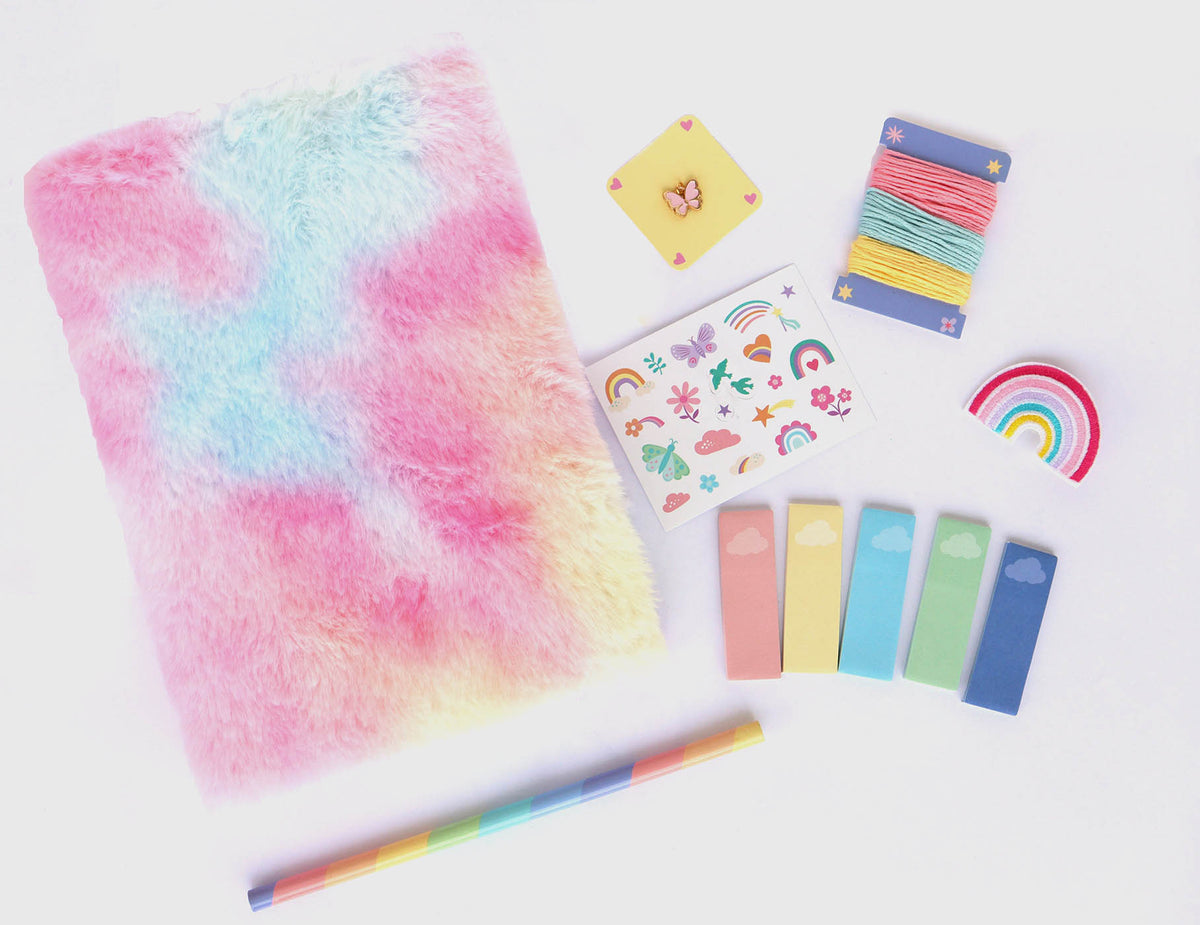Mon coffret papeterie arc-en-ciel