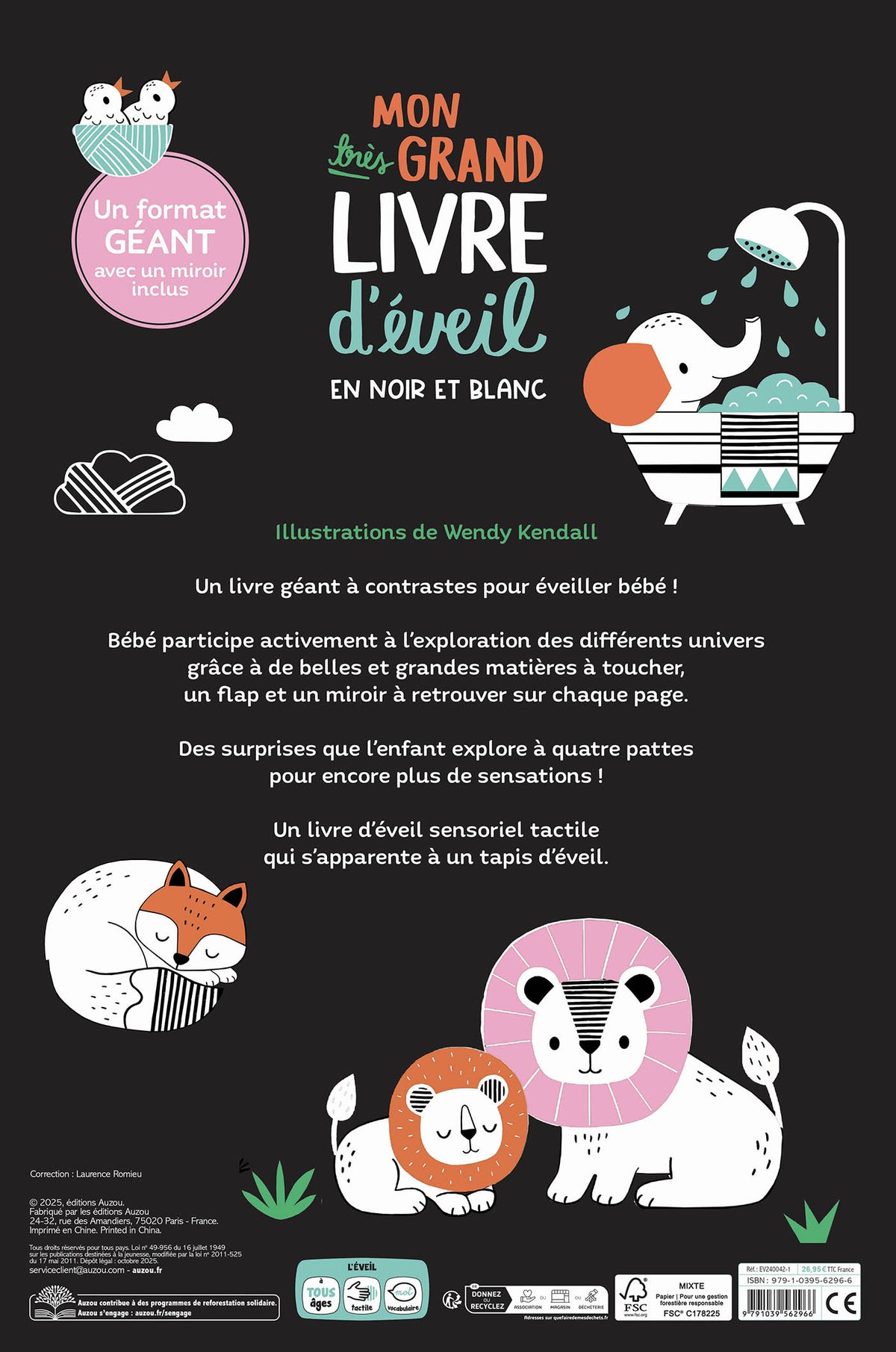 Mon très grand livre d'éveil en noir et blanc
