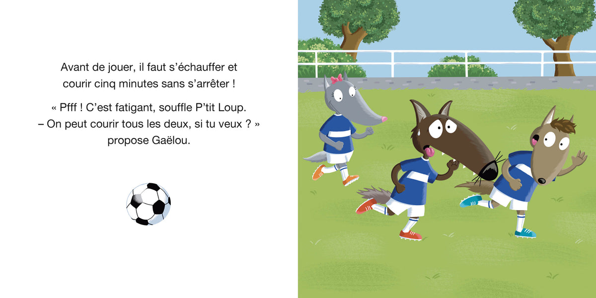 P'tit loup joue au foot