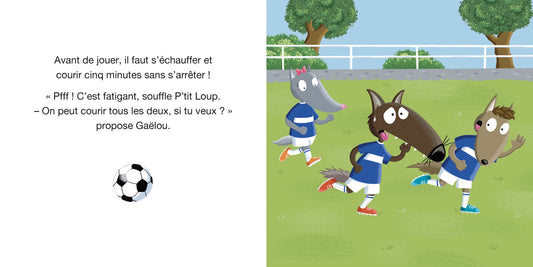 P'tit loup joue au foot