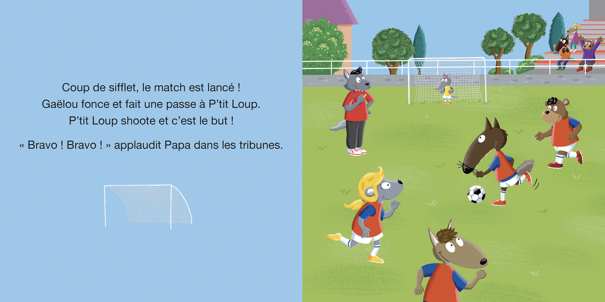 P'tit loup joue au foot
