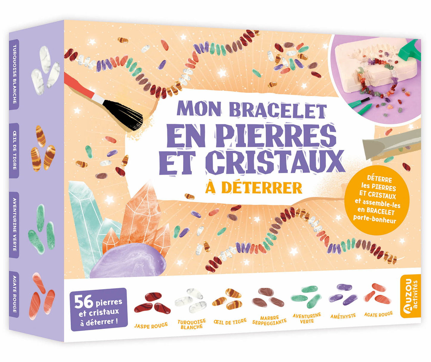 Auzou activites - Mon bracelet en pierres et cristaux