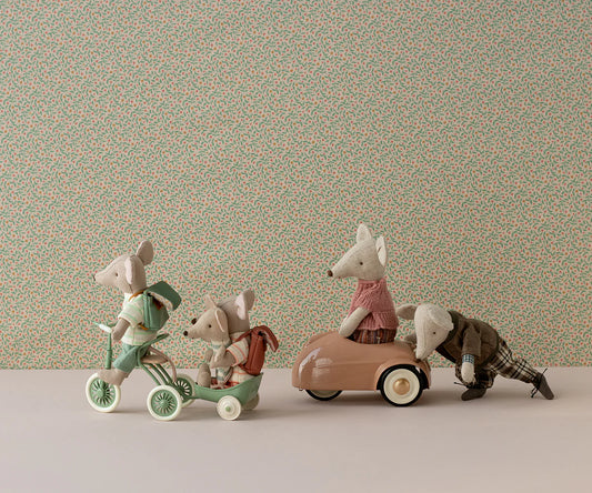 Abri à tricycle, souris - verte