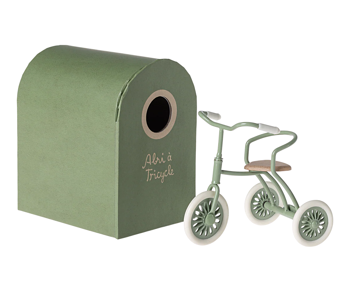 Abri à tricycle, souris - verte