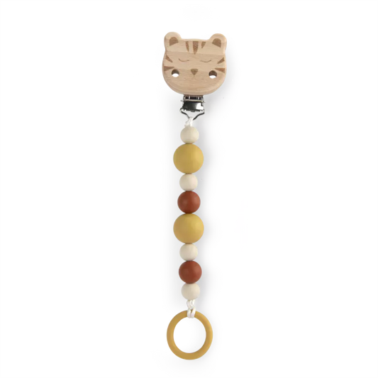 Attache-tétine bois silicone - La forêt Mawa