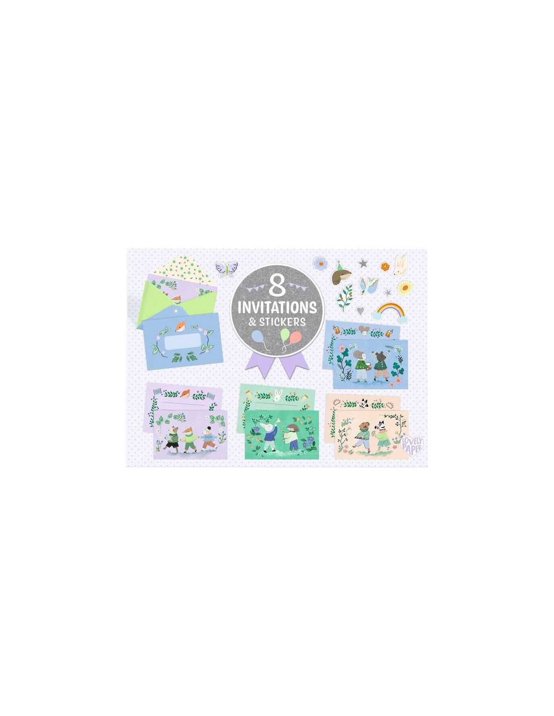 Cartes d'invitation - Fanfare des animaux