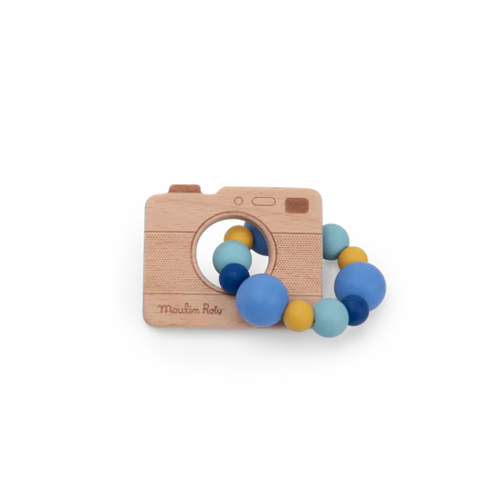 Hochet anneau de dentition appareil photo - Puce et Pilou