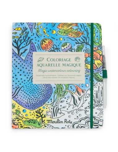 Cahier coloriage aquarelle magique - Tout autour du monde