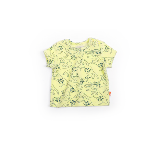 LUCAS Tee-shirt 12m éponge jaune imprimé chiens Wouf Wouf