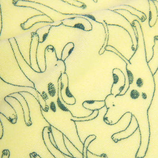 LUCAS Tee-shirt 12m éponge jaune imprimé chiens Wouf Wouf