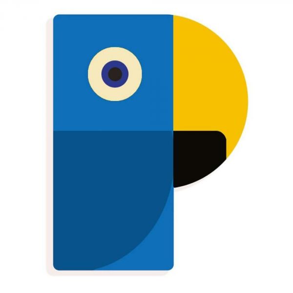Lettre Animaux graphiques - P