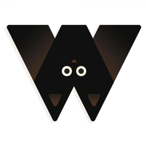 Lettre Animaux graphiques - W