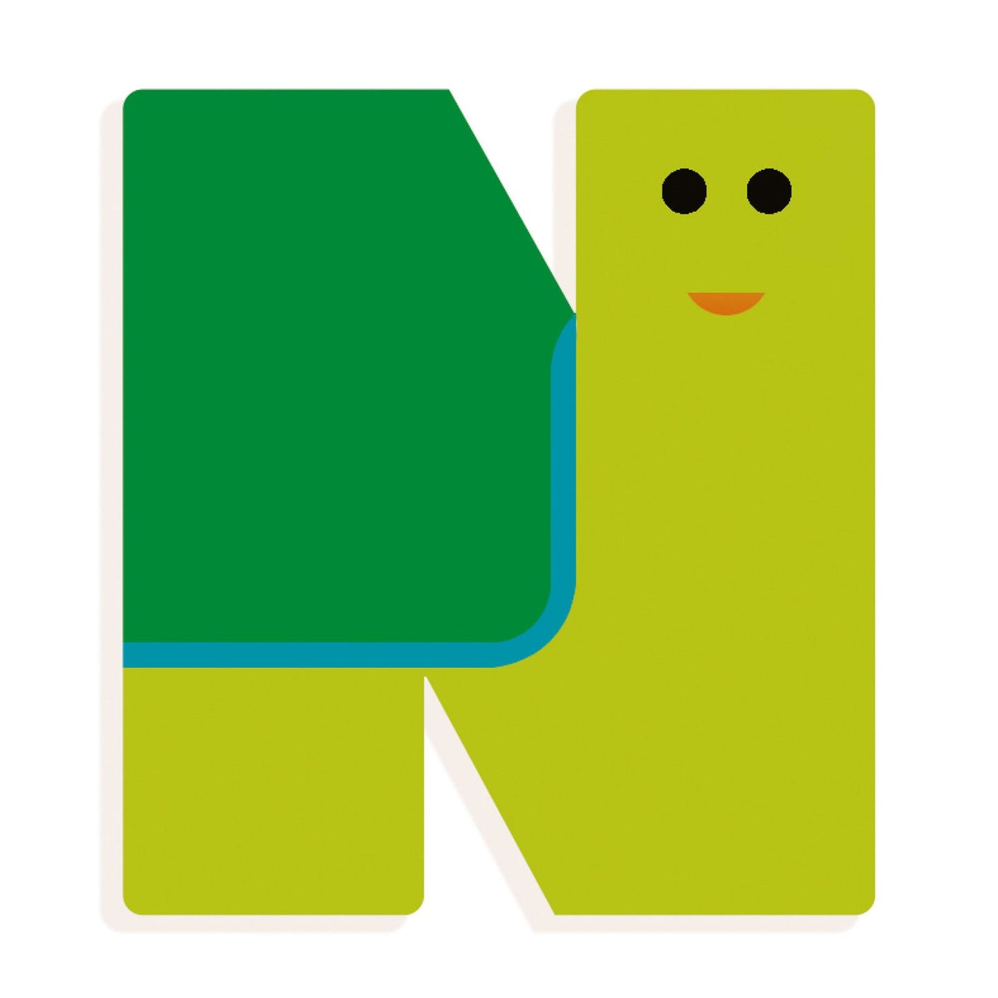 Lettre Animaux graphiques - N