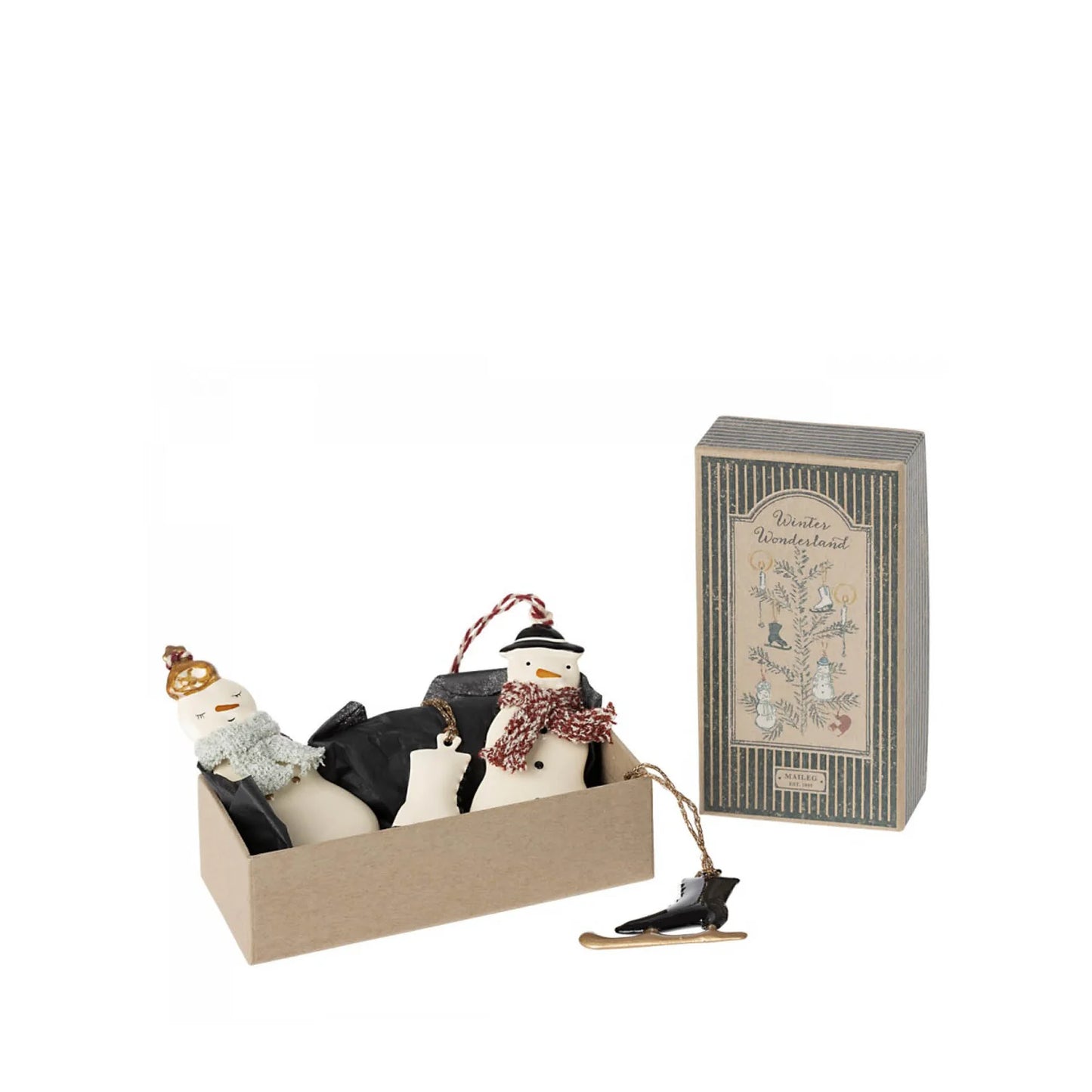 Metal ornament set - winter wonderland