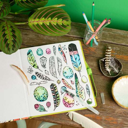 Cahier de coloriage aquarelle magique - Le jardin du moulin