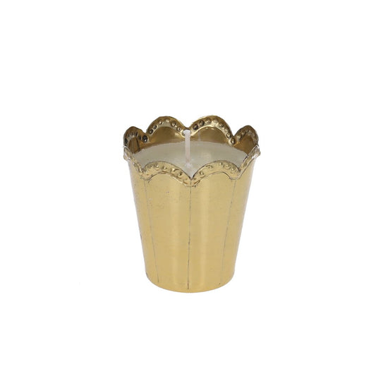 Petite bougie vanille festonnée