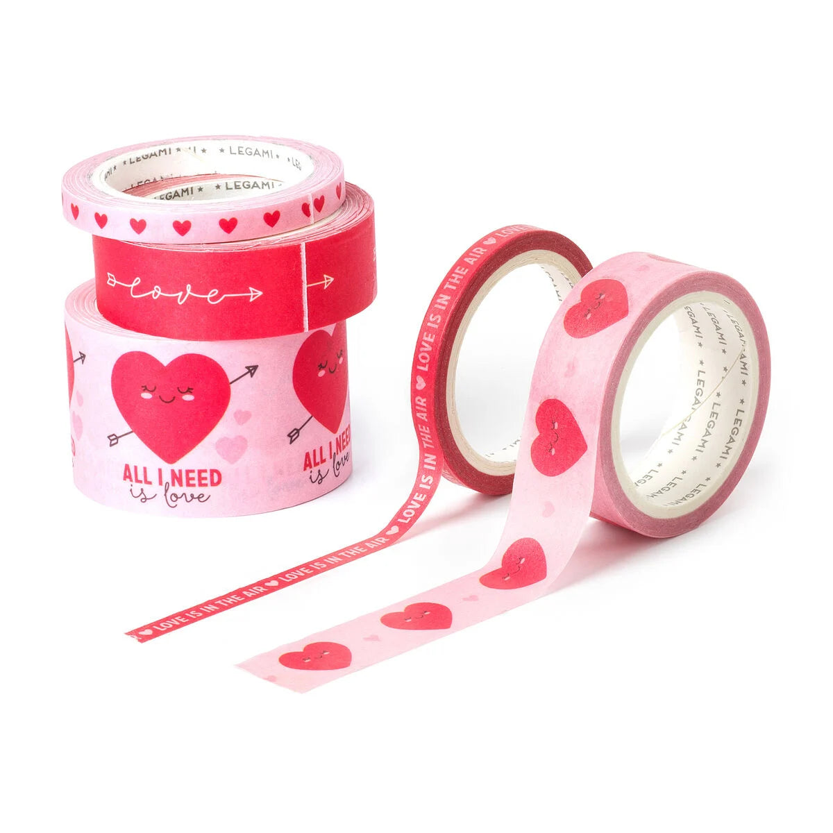 SET 5 RUBANS ADHESIFS - HEART