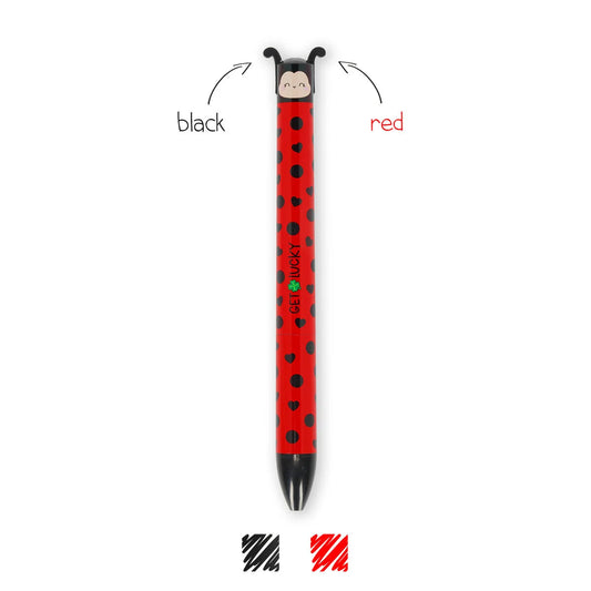 STYLO À BILLE 2 COULEURS CLICKxCLACK - LADYBUG