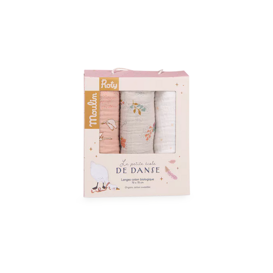 Set de 3 langes imprimés - La petite ecole de danse