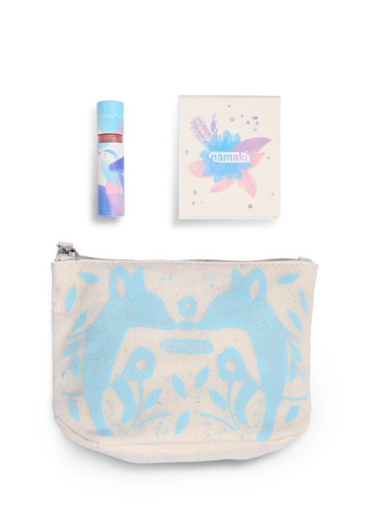 Trousse scintillante Renard bleue